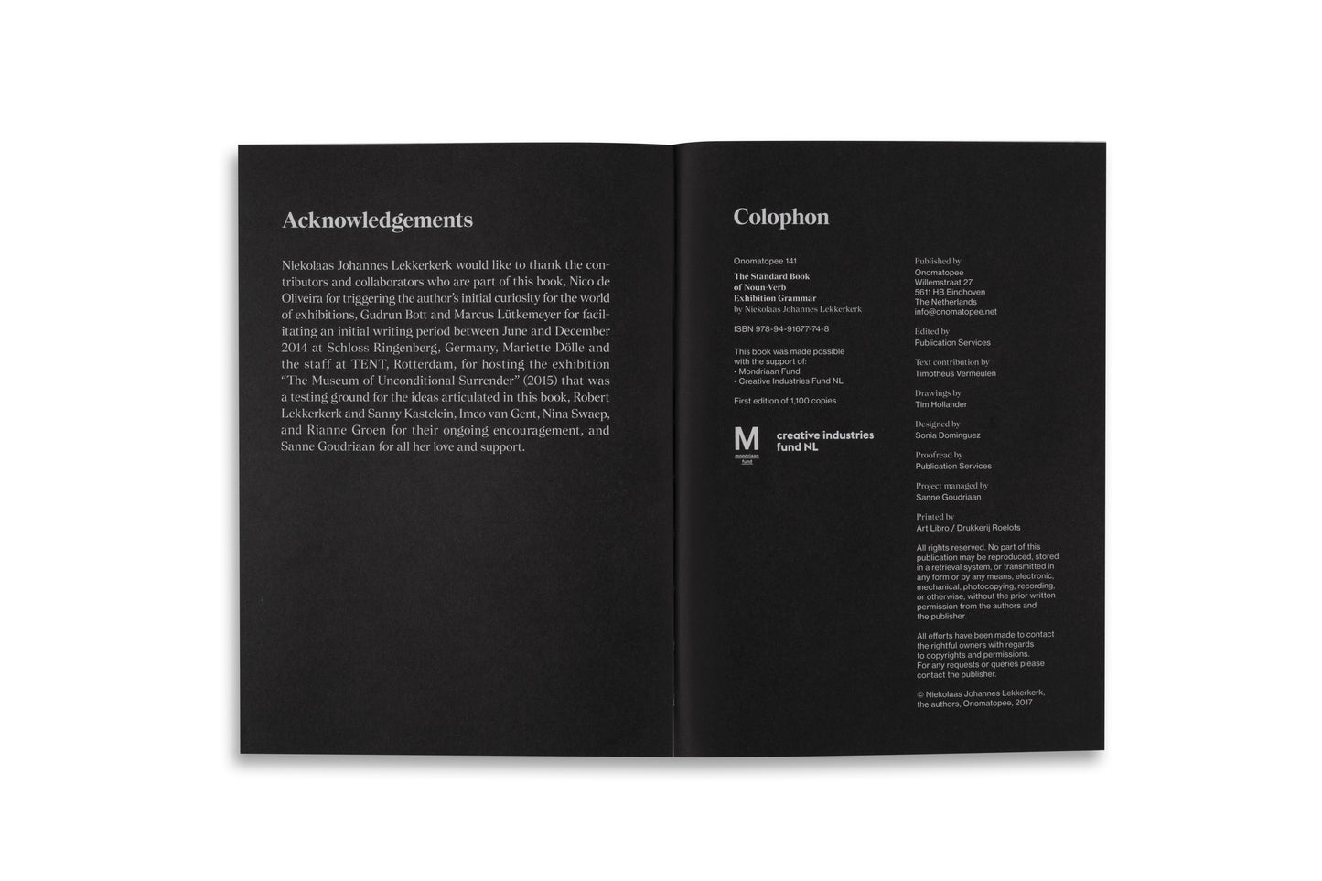 THE STANDARD BOOK OF NOUN-VERB EXHIBITION GRAMMAR