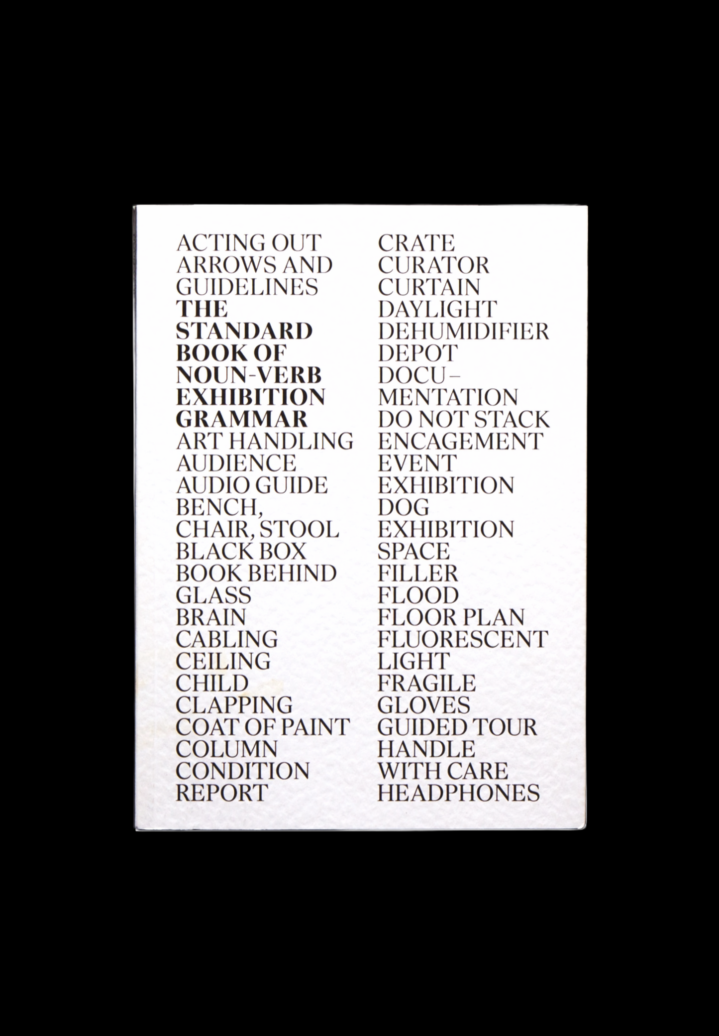 THE STANDARD BOOK OF NOUN-VERB EXHIBITION GRAMMAR