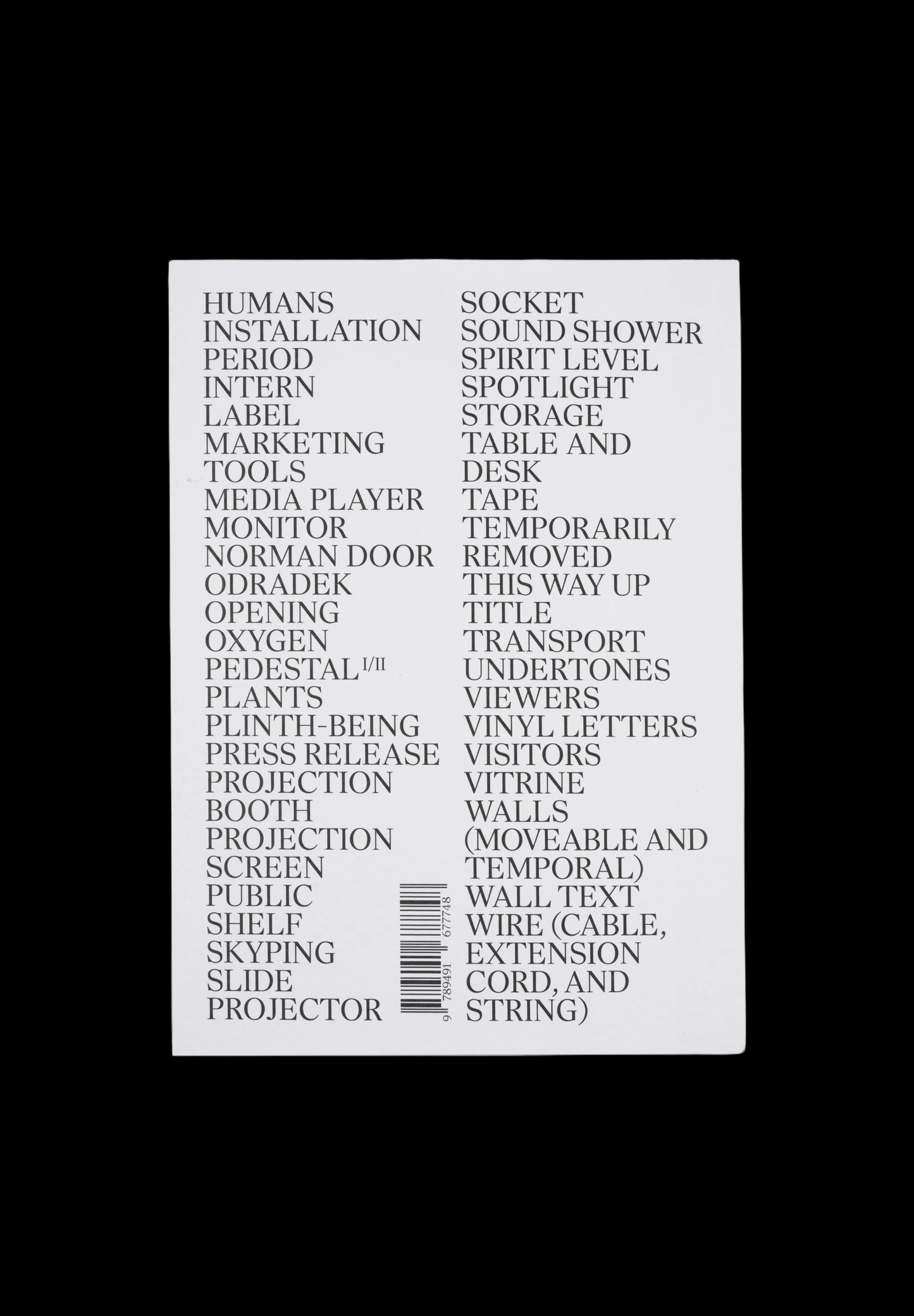 THE STANDARD BOOK OF NOUN-VERB EXHIBITION GRAMMAR